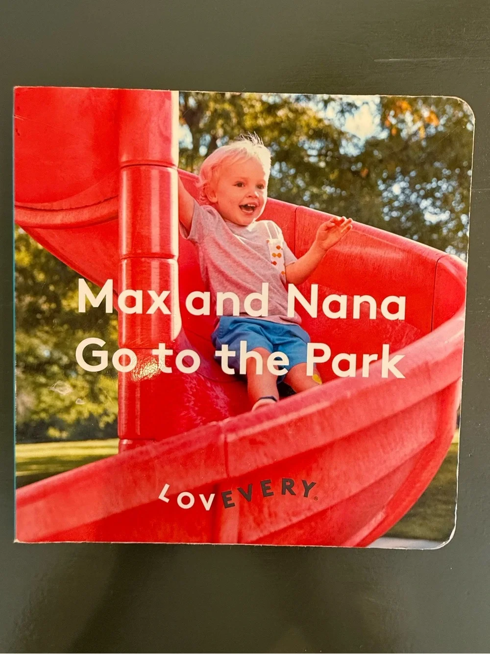 LOVEVERY Max and Nana Go to the Park - Red Kids Board Book